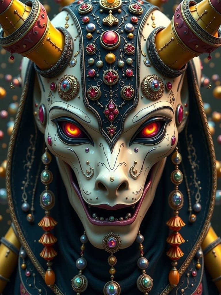 Surreal Easter Bunny Chaos in Wonderland's Dreamlike Landsca...