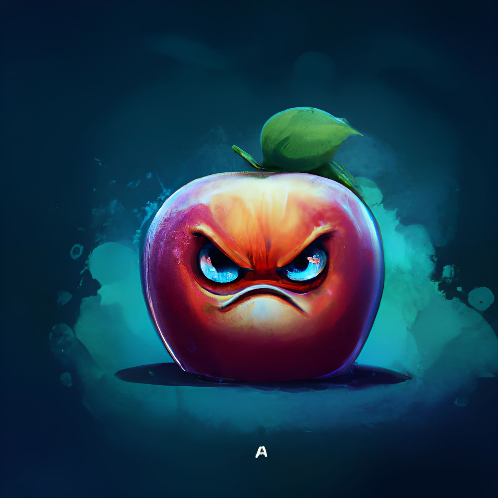 Letter A for Angry Apple
