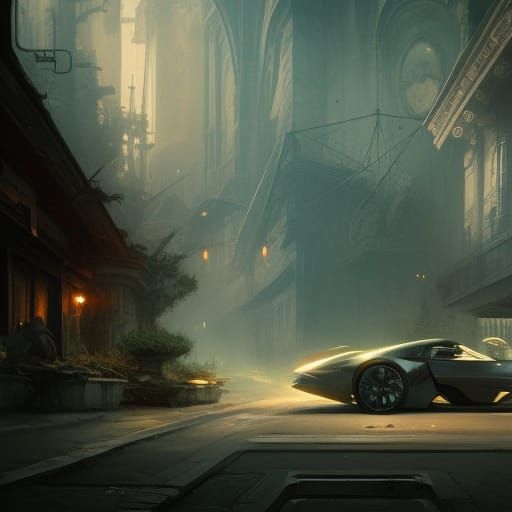 Hyperdetailed Car in Dark Fantasy Style