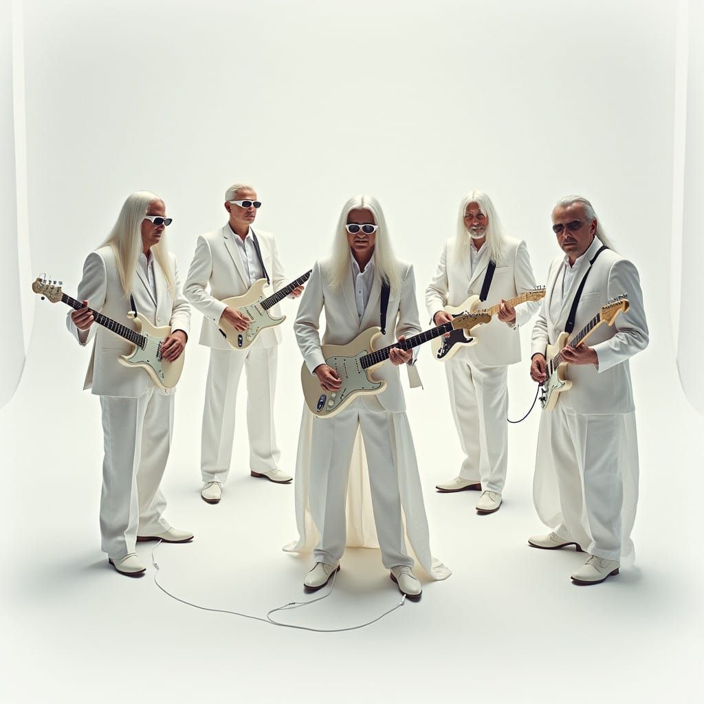 White Metal Boy Band in Ethereal Circle