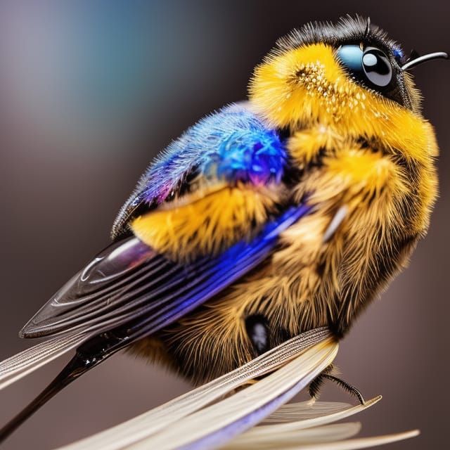 Detailed Bumblebee Portrait in a Fantasy Art Style