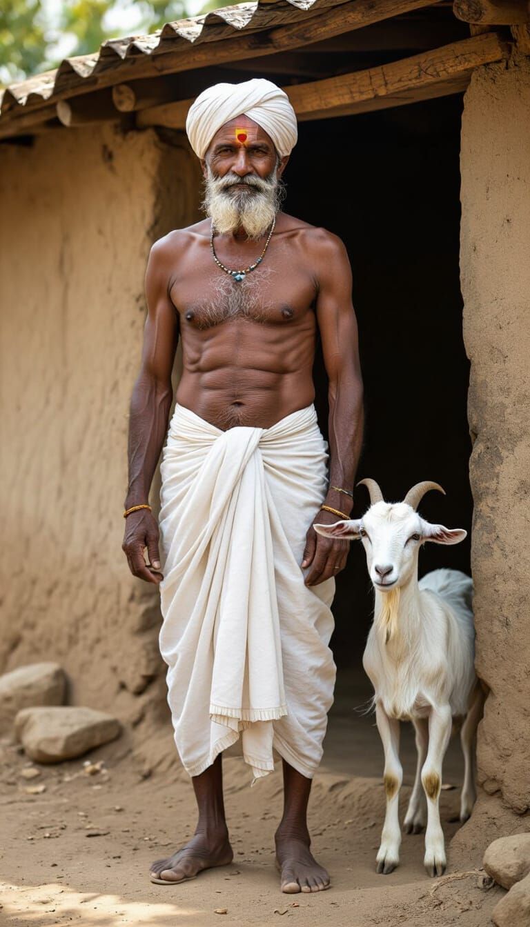 Ultra Realistic Indian Farmer in Traditional Setting