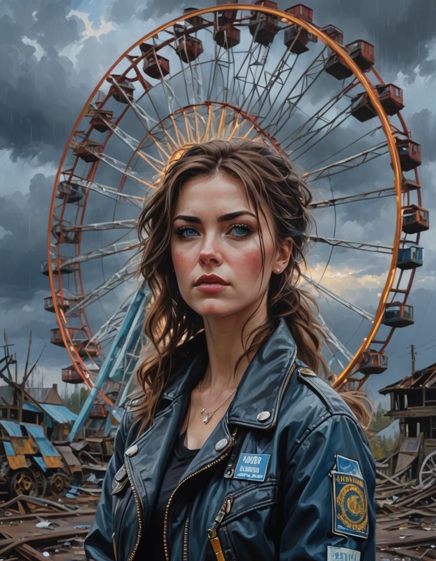 Chernobyl Adventurer in Post-Apocalyptic Ruins