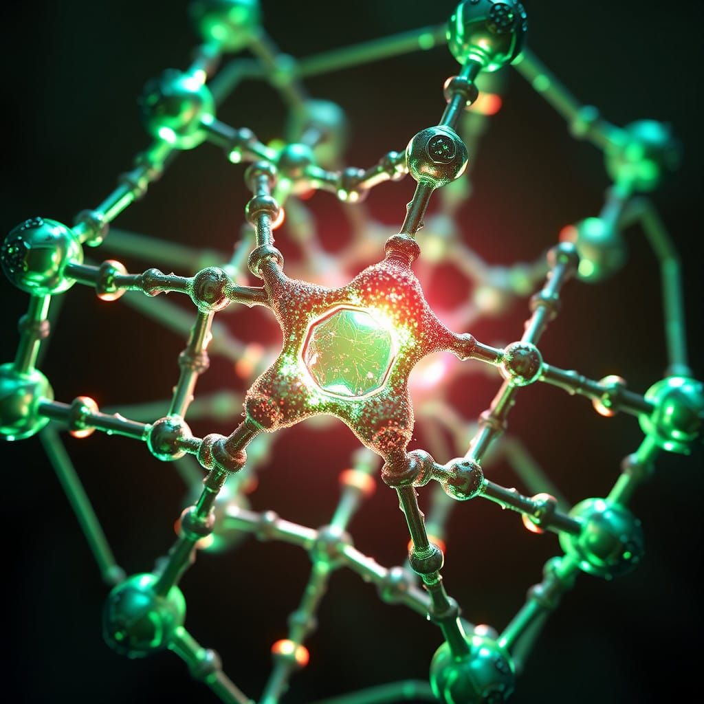 Crystal Lattice Structure Illuminated by Terahertz Frequency...
