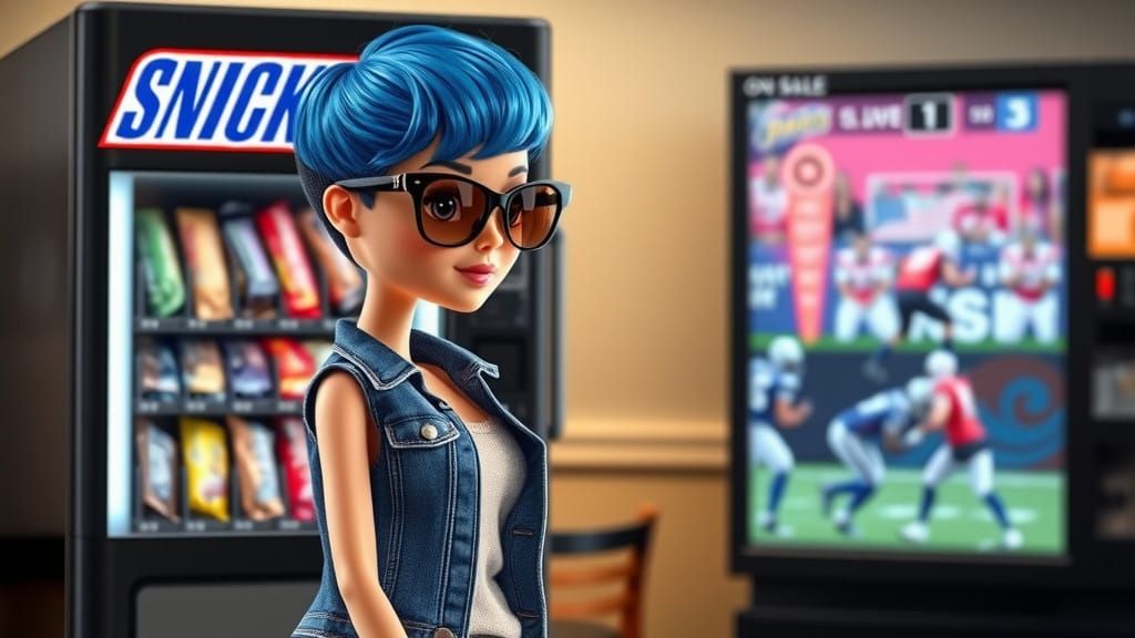 Love for Candy in a Retro Break Room