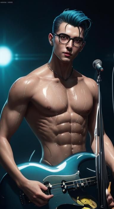 Android Singer in 1950s Anime Style