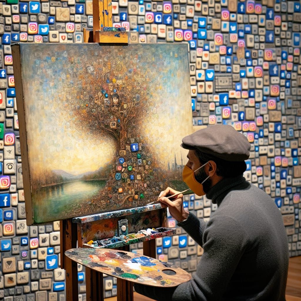 Artist Lost in Dreamlike World of Social Media