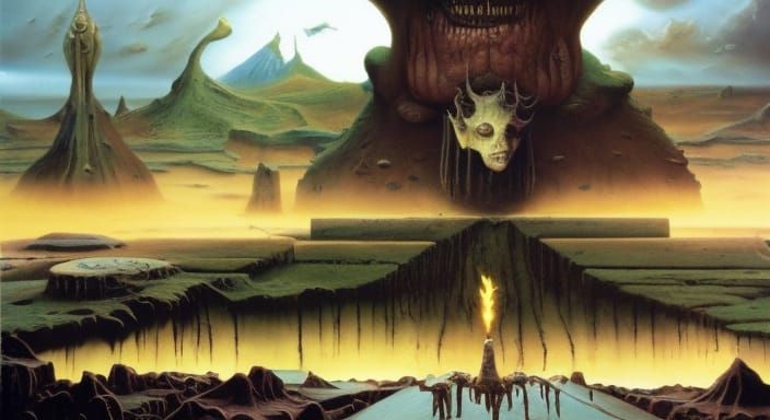 Surreal Hellscape: Cosmic Horror Dreamscape