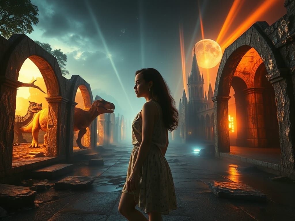 Epic Infinite Corridor of Time Portals