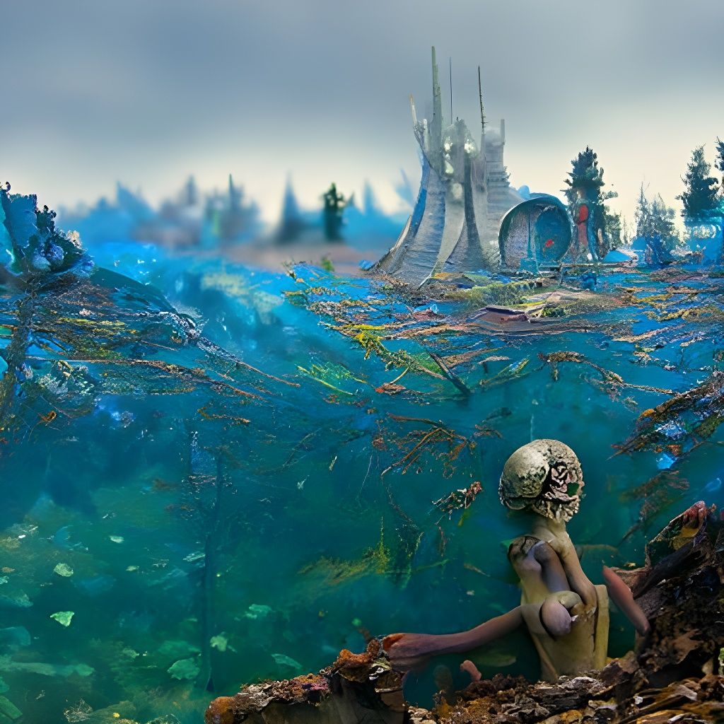 Extraterrestrial Ruins Digital Matte Painting