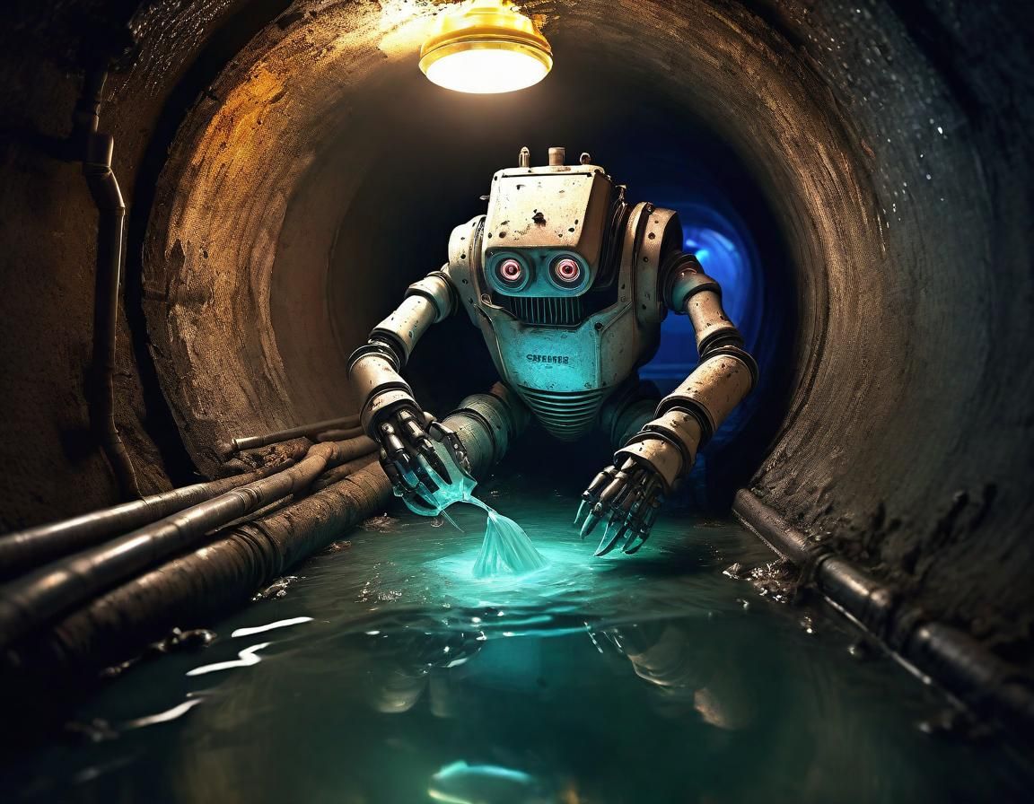Sewer cleaner robot