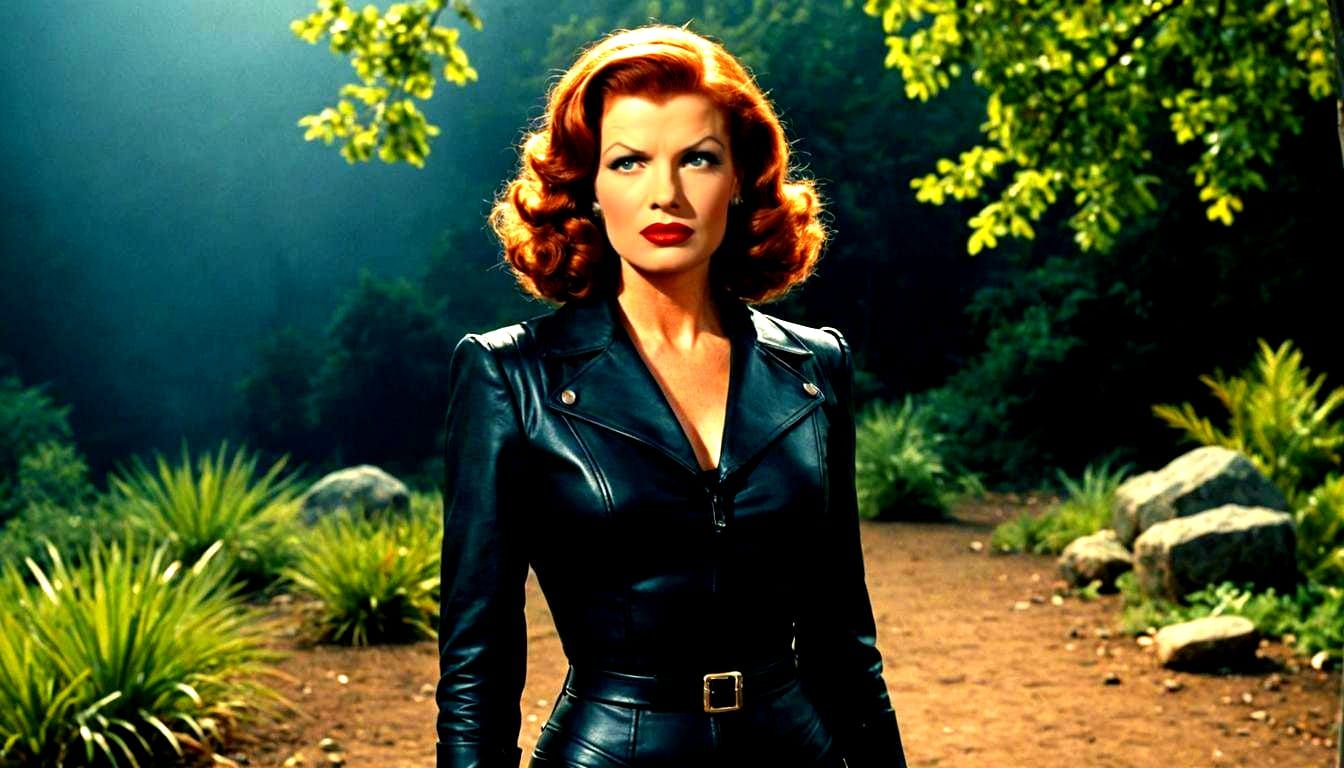 Rita Hayworth as Black Widow: Cinematic Film Still
