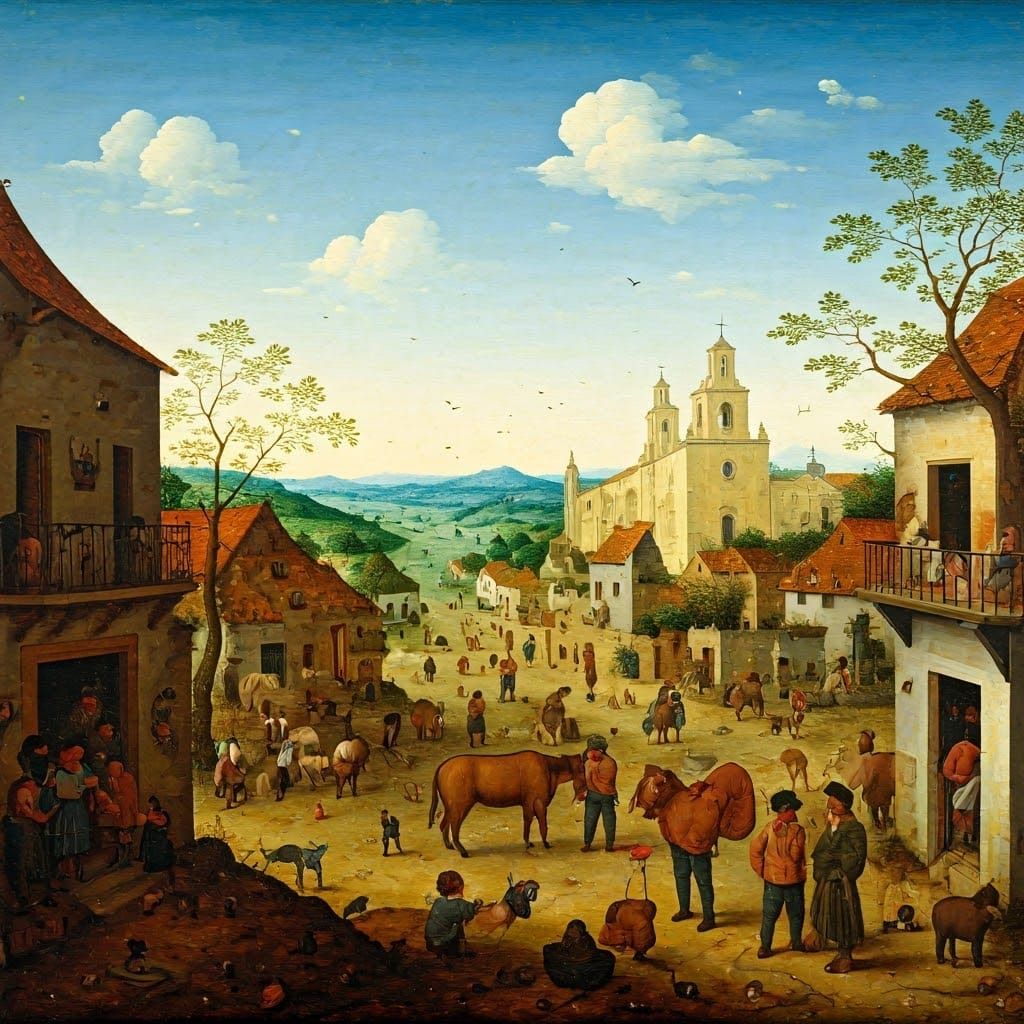 Old Mexican town in classic Dutch style