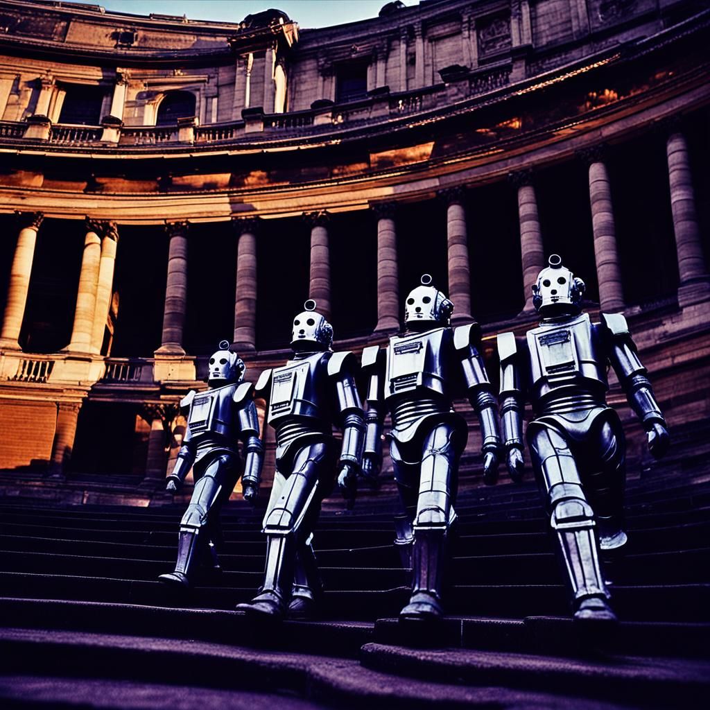 Cybermen March on Royal Albert Hall: Cinematic Film Still