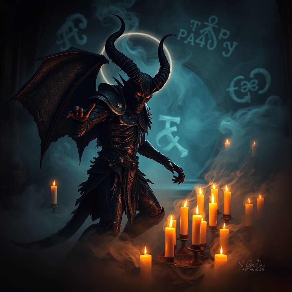 Ethereal Demon Dances Amidst Mysterious Ritual