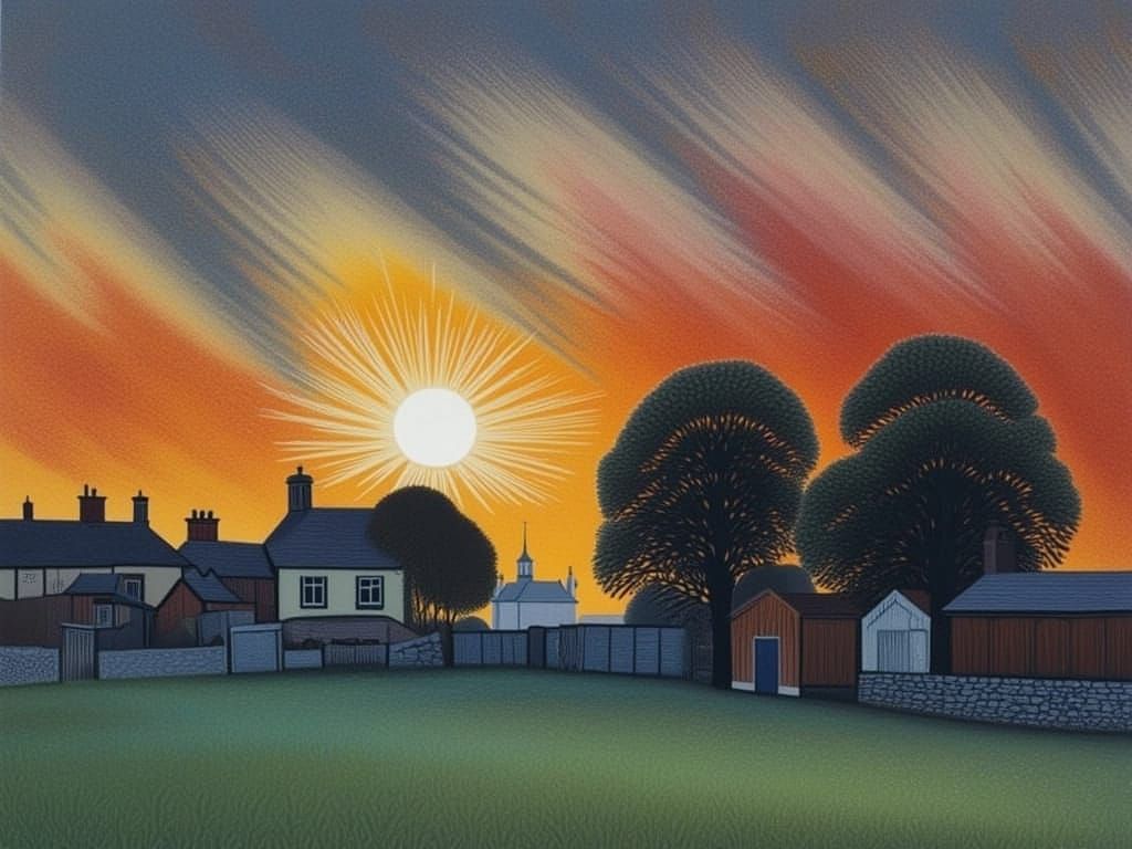 Expressive Evening Landscape in a Muted Color Palette