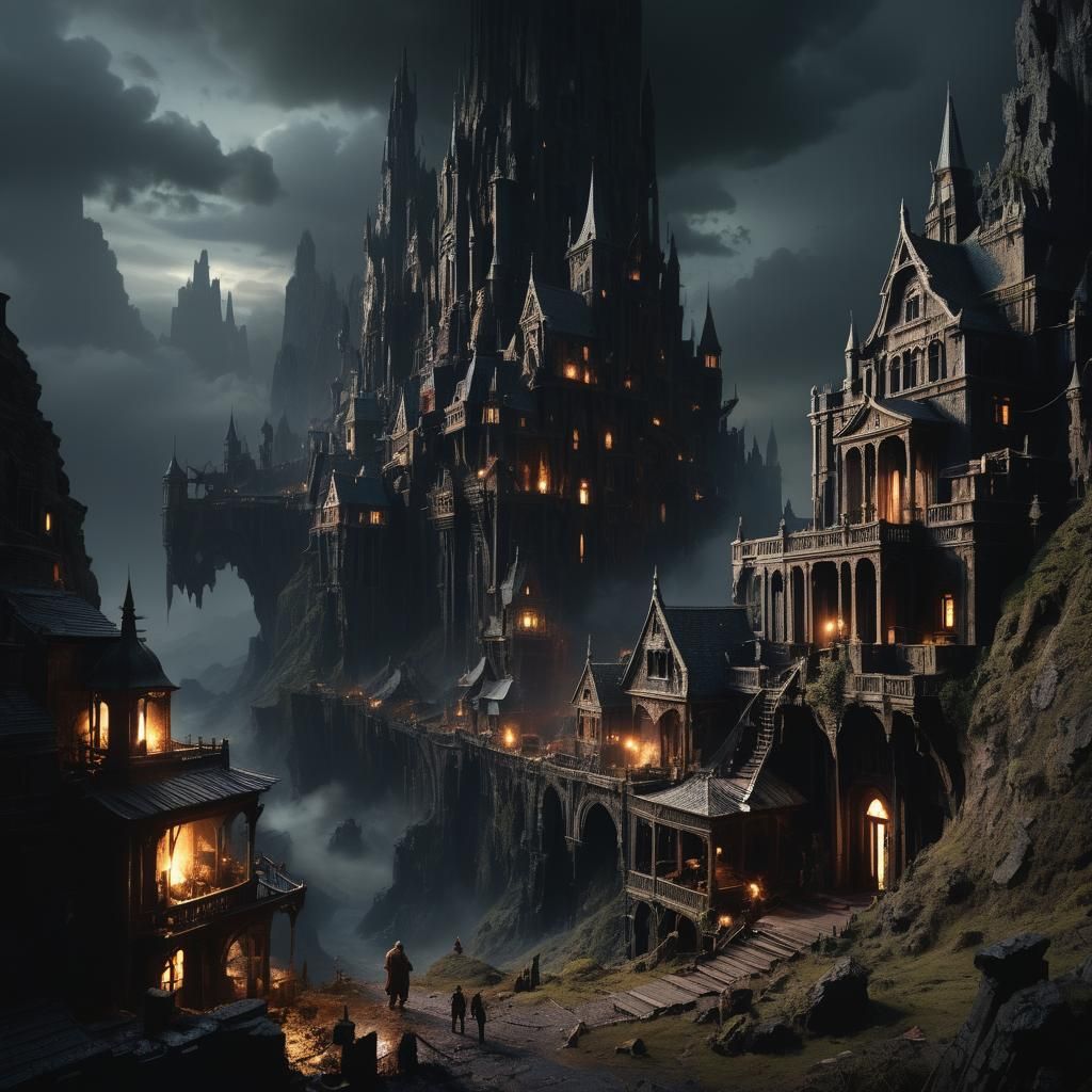 Dramatic Grimdark Digital Matte Painting