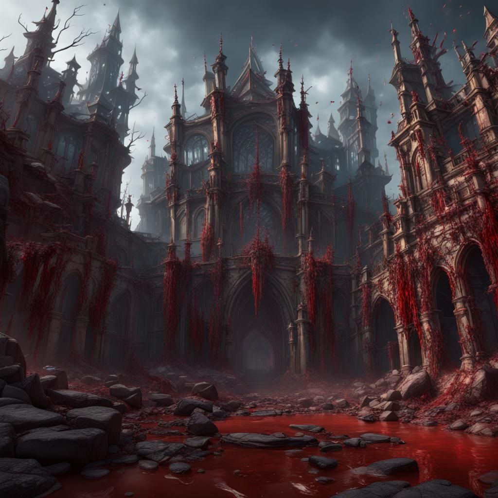 Bloody Detailed Matte Painting in Deep Color