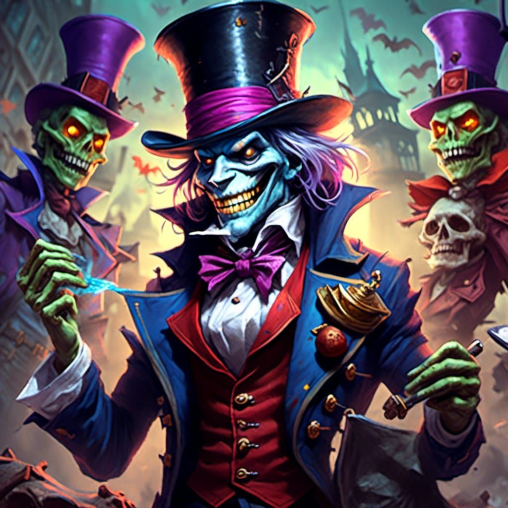 Top Hat Man and Undead Soldiers Concept Art