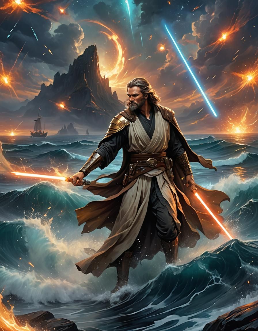 Jedi Warrior's Water Lightsaber in Ominous Dusk