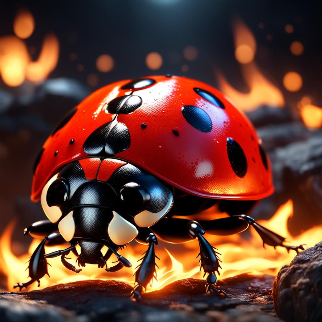 Ladybug at Night with Dynamic Lighting