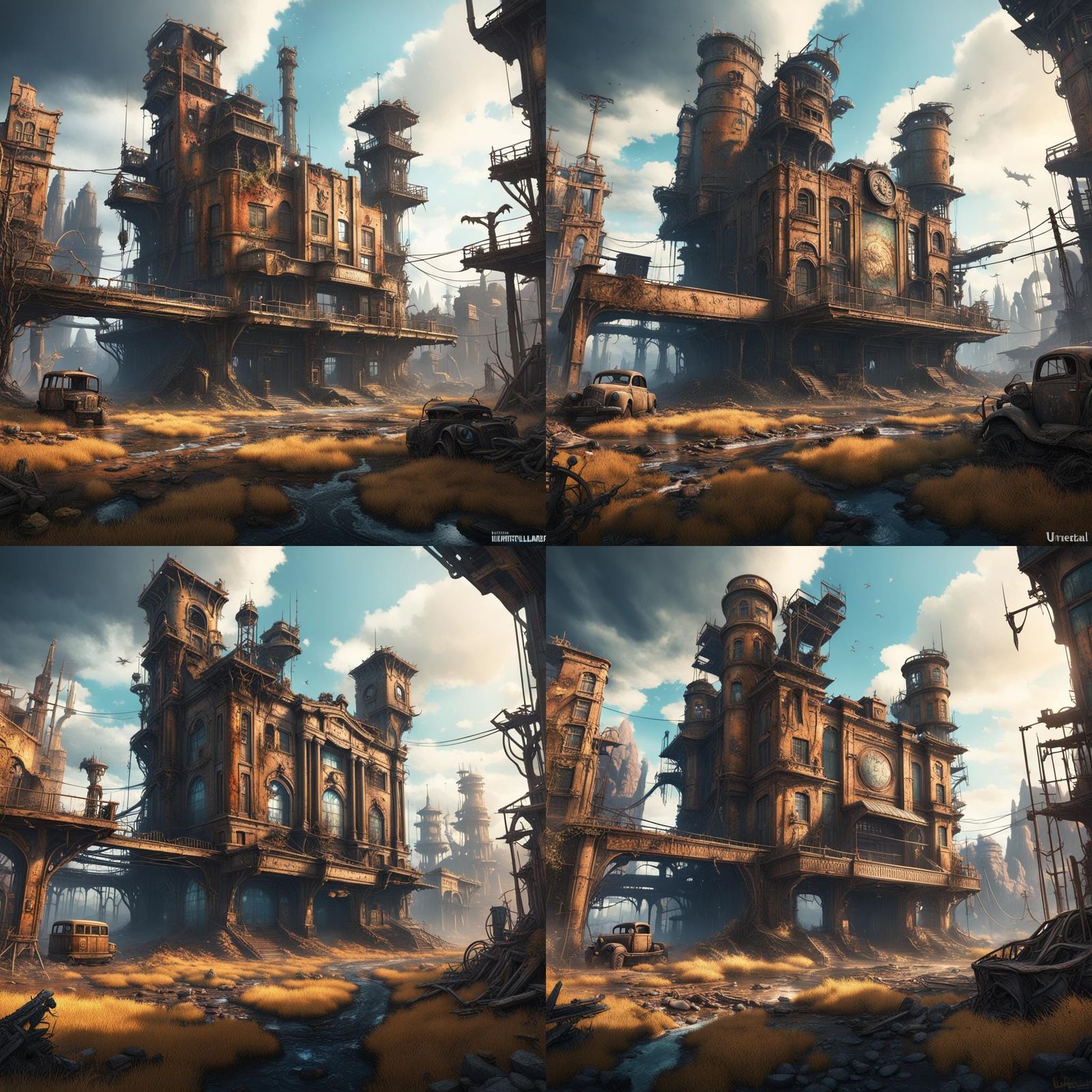 Post-Apocalyptic Wonderland: Detailed Matte Painting