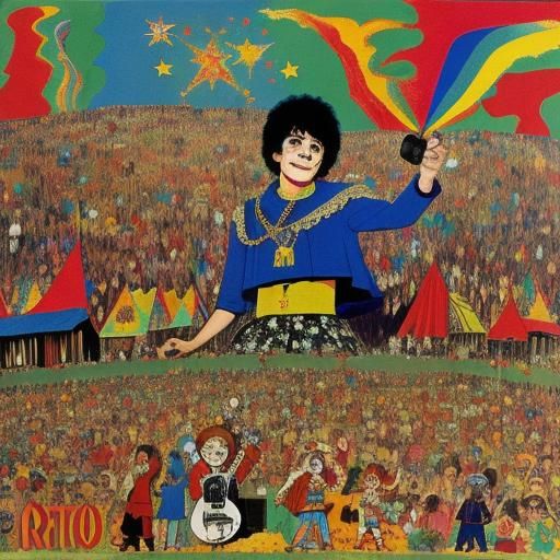 Mouse Rockstar at Woodstock Festival, Grotesque Style