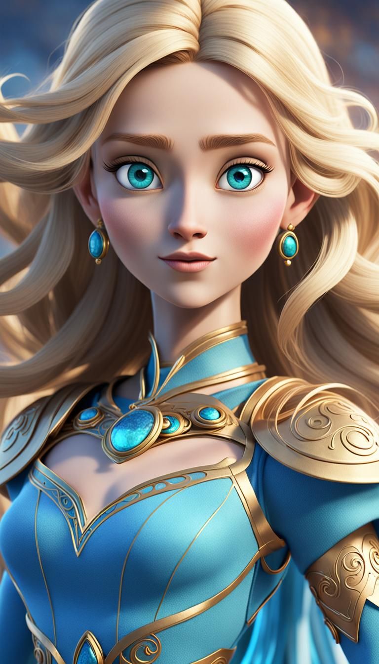 CGI Cartoon: Maya, the Elegant Wind Elemental