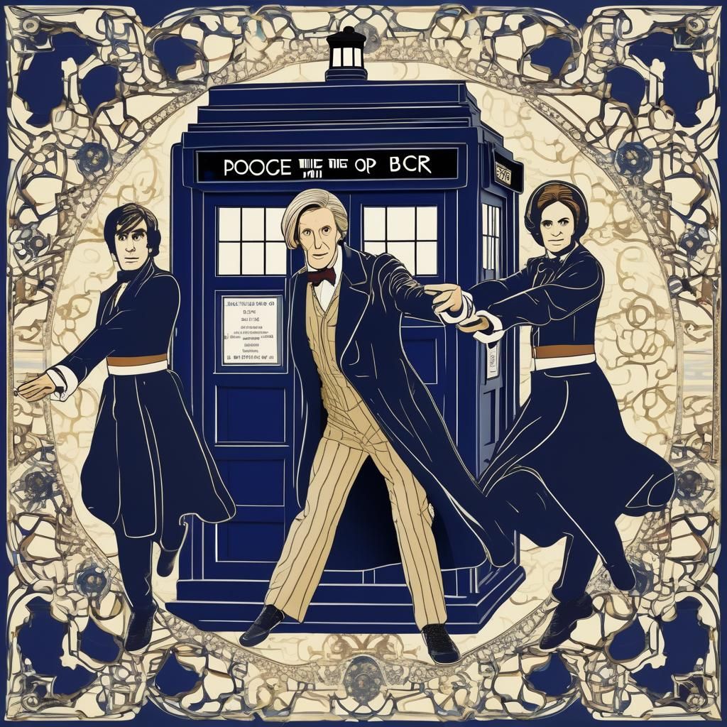 Dr. Who Inspired High Arabesque Figure