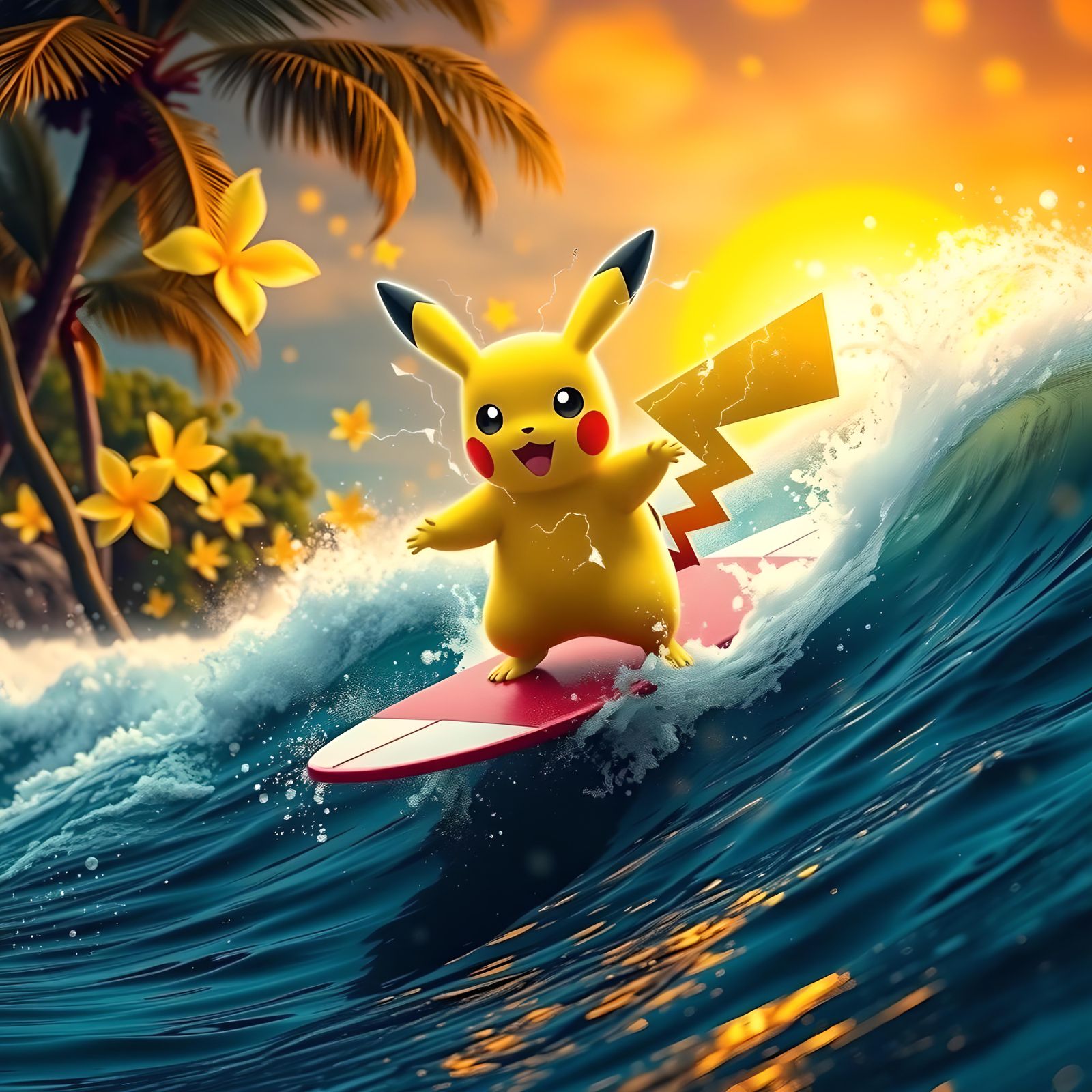 Surfing Pikachu