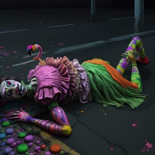 Unsettling Gummy Worm Clown Feast