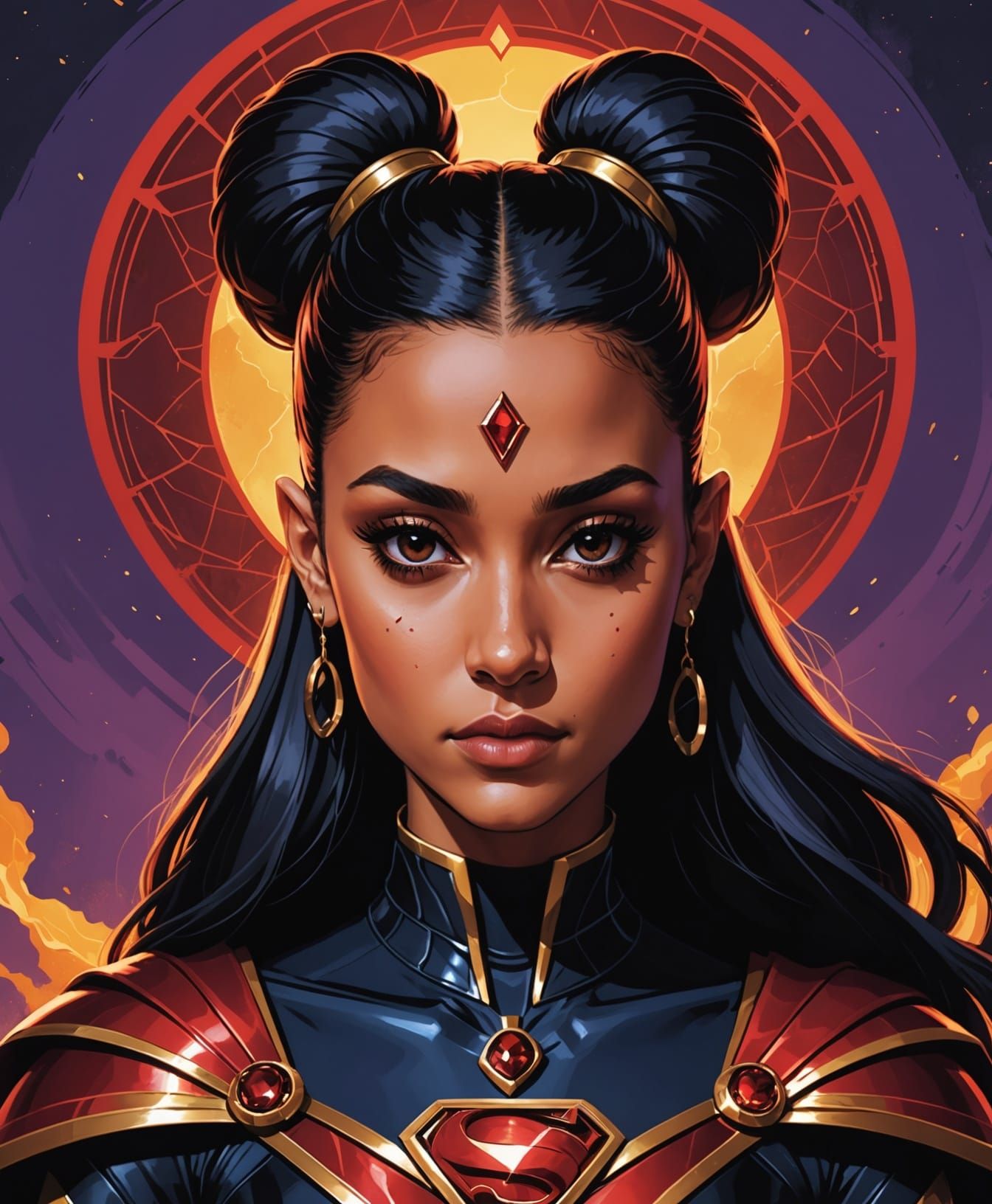 Ariana Grande as Raven: Mystical Superheroine Portrait