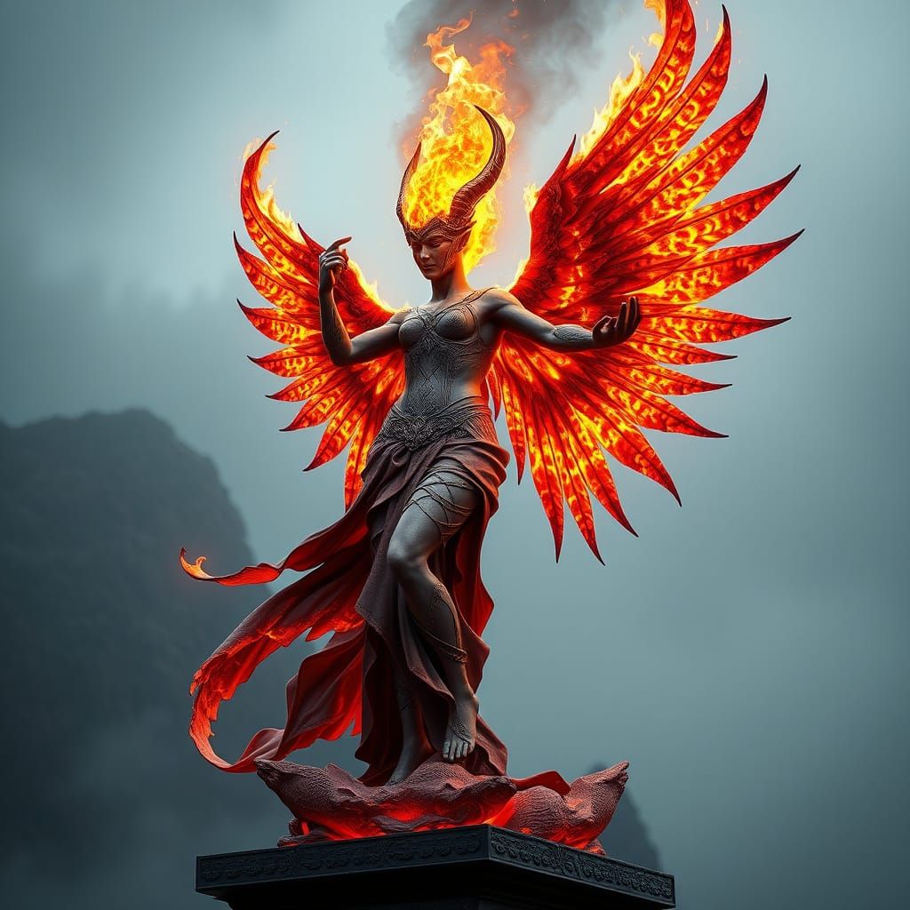 Fiery Goddess Ascending in a Blaze of Glory