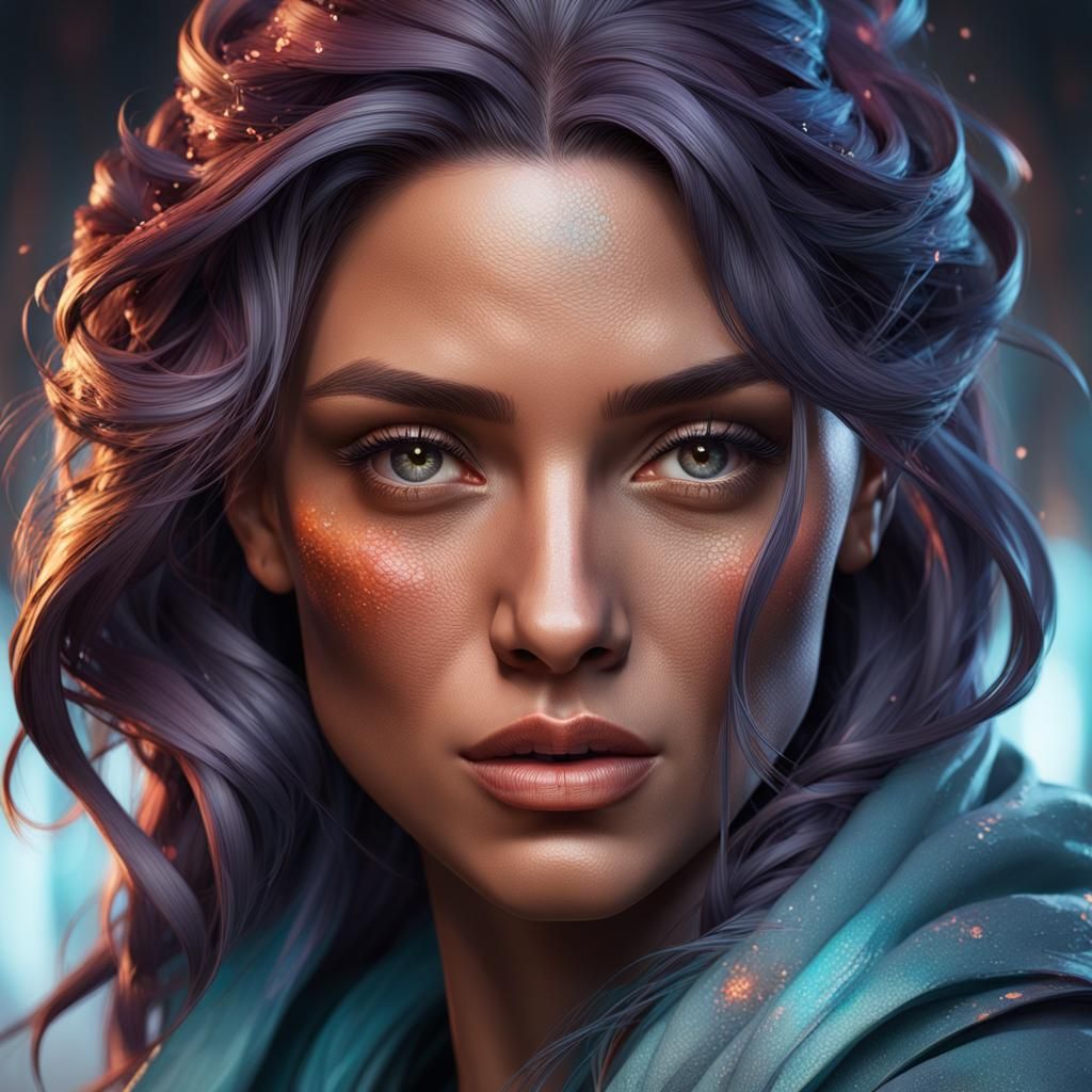 Hyperdetailed Portrait in Dynamic Lighting