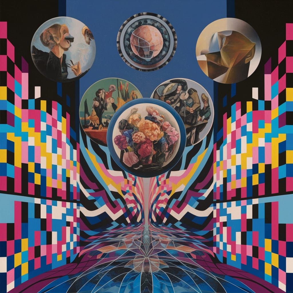 Hypersurreal Folk Art Poster in Mysterious Impressionist Sty...