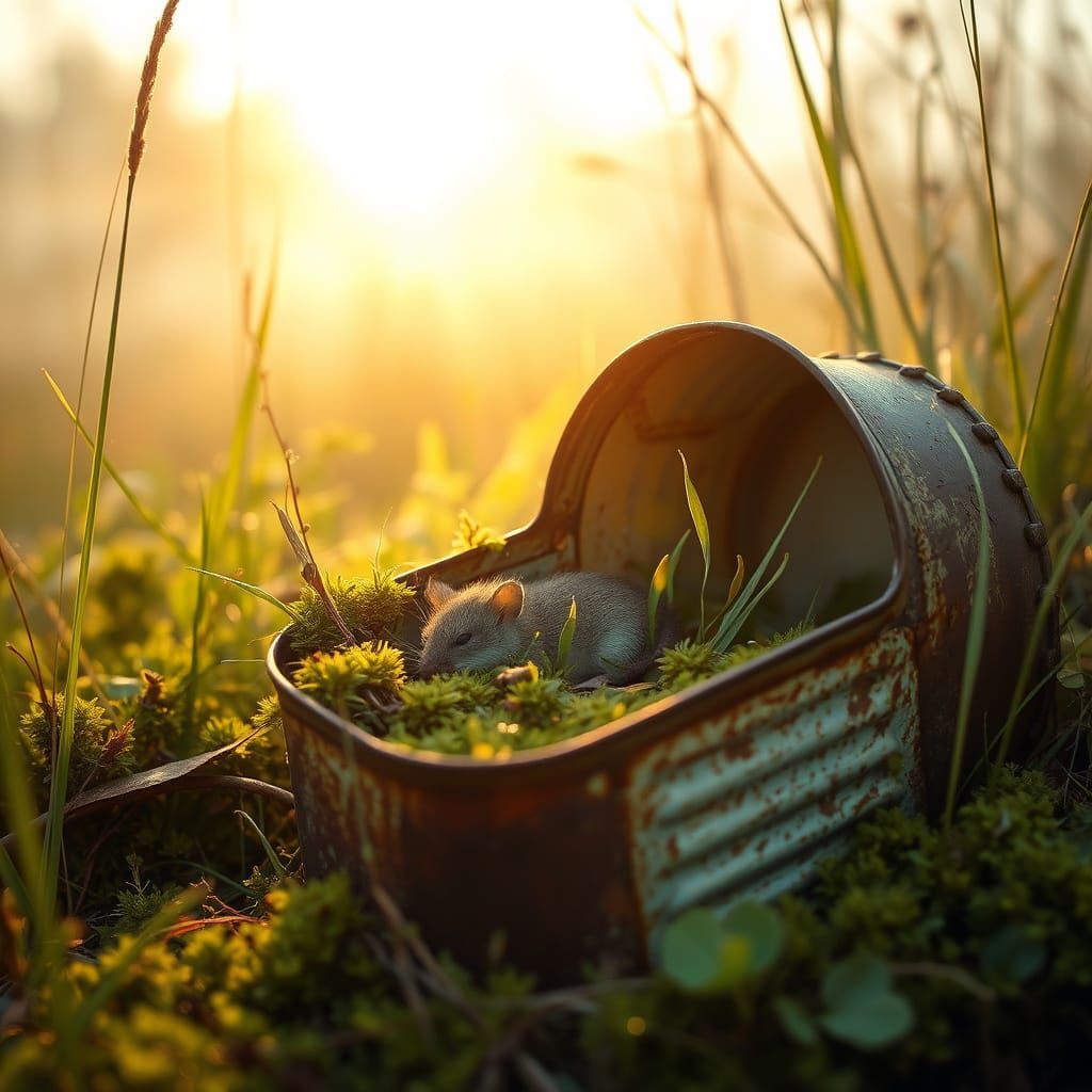 Abandoned Tin Can Sanctuary in Golden Morning Light