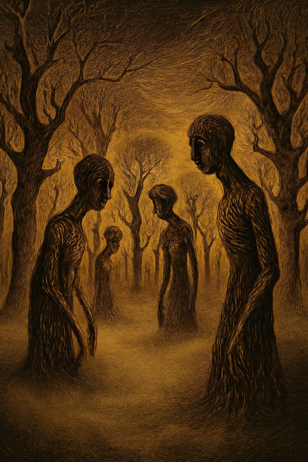 Foggy Negative Space Forest