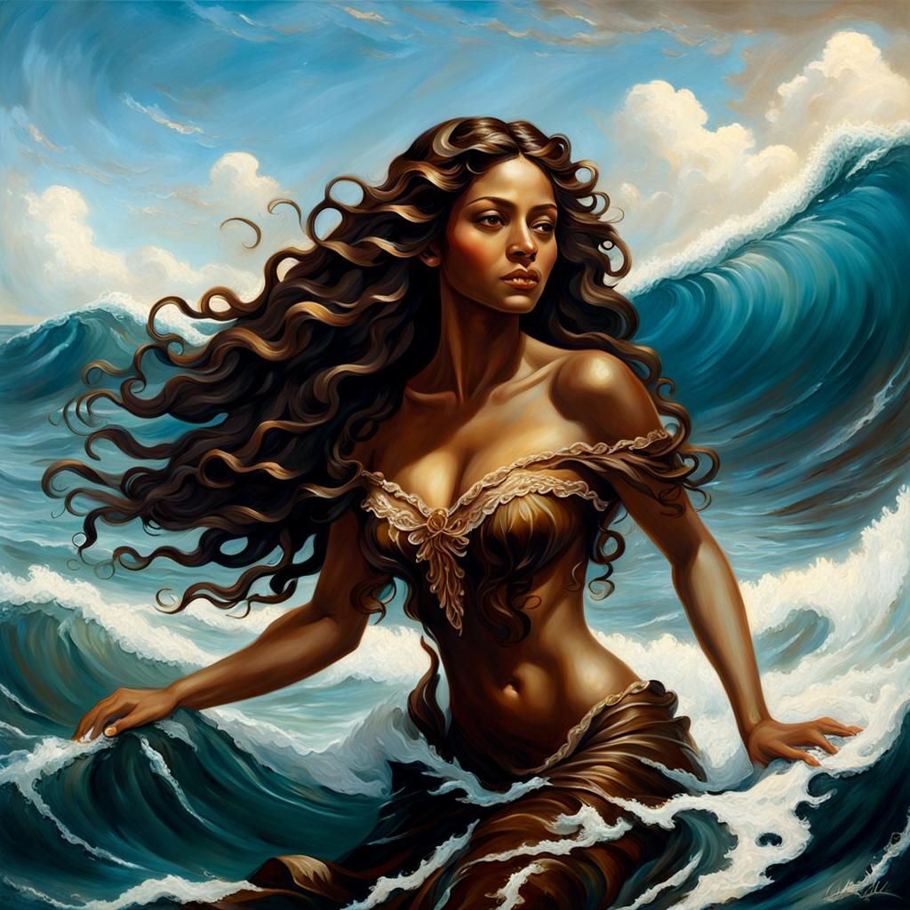 a stunning Brazilian female sea maiden