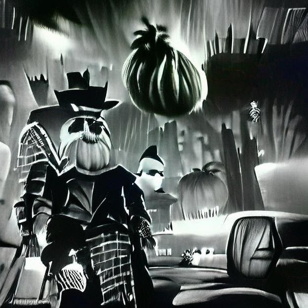 Jack Skellington in Film Noir Style