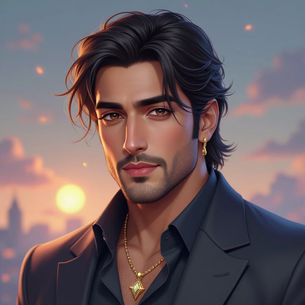 Salman Khan Hyperrealistic Portrait in Vibrant Anime Style