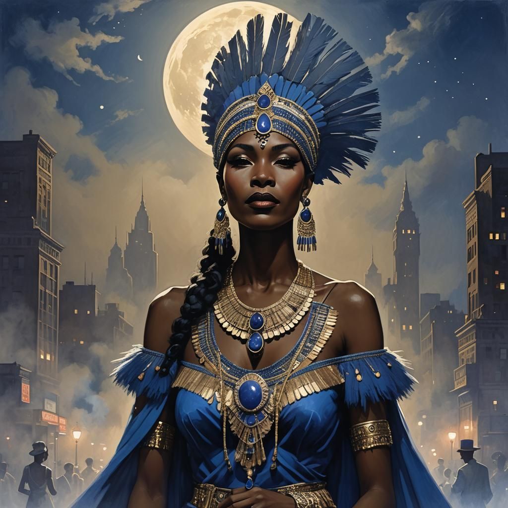 Queen Tiye in Harlem Renaissance Style