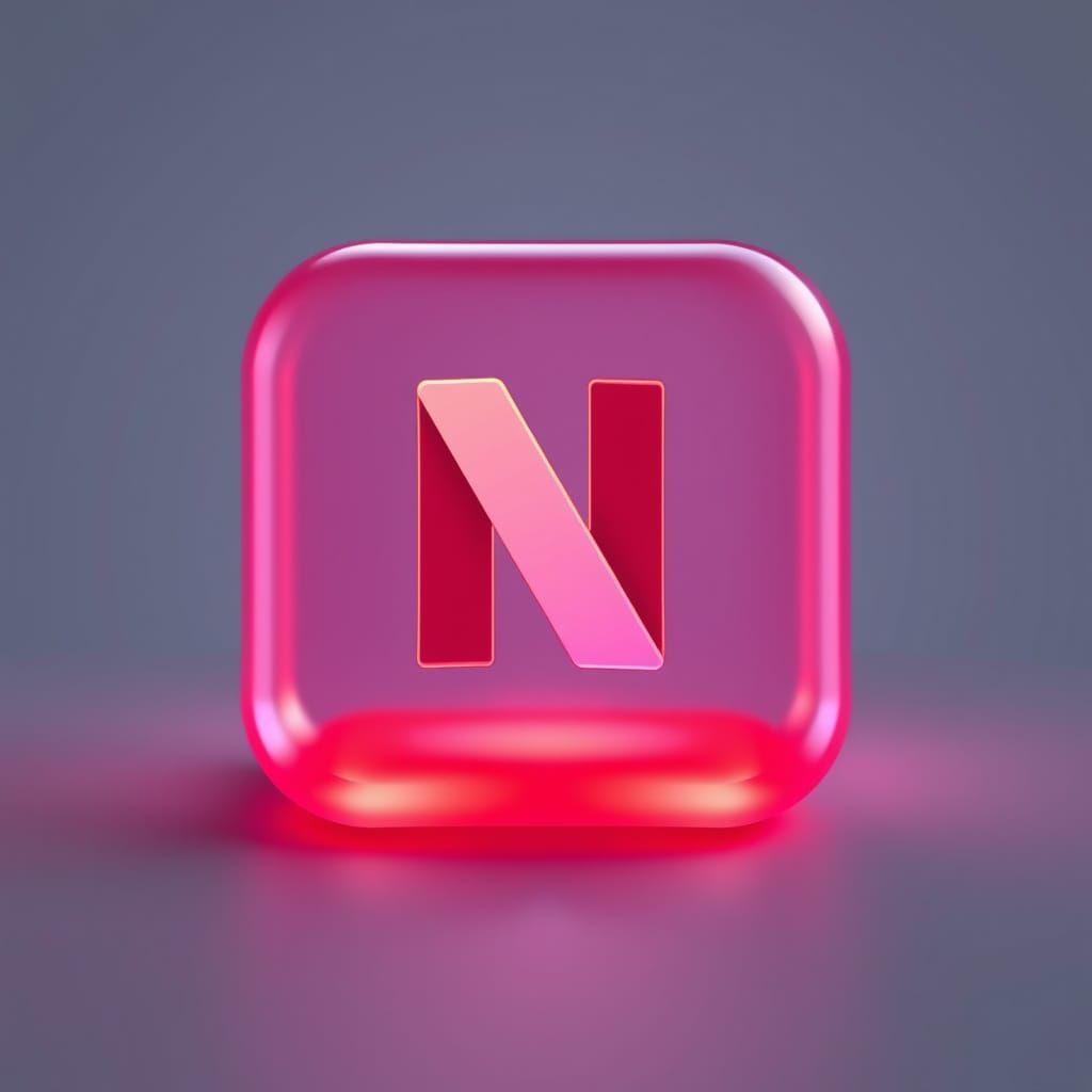 3D Jelly Icon with Translucent Base and Inner Glow