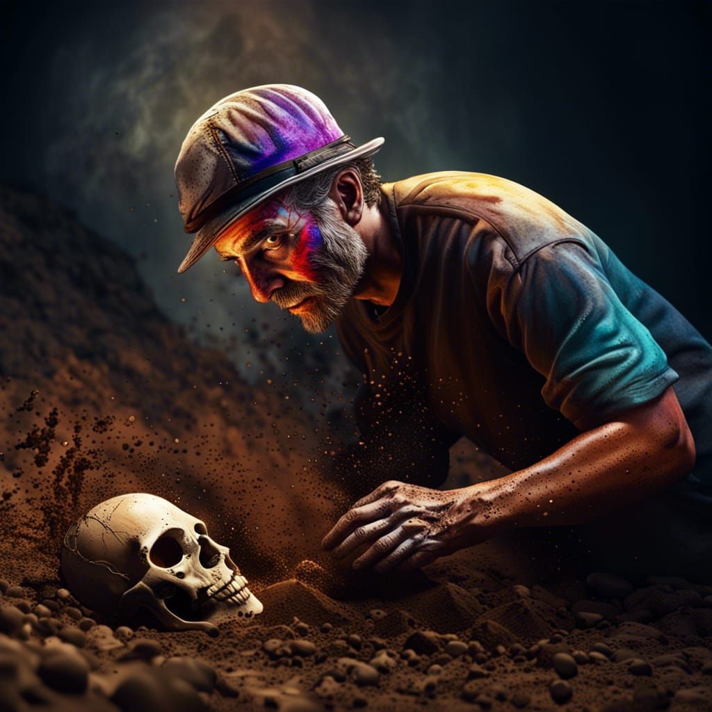 Surprised Man Finds Magic Bones Under Dirt