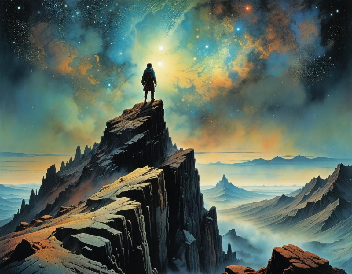 Adventurer's Breathtaking View of Space