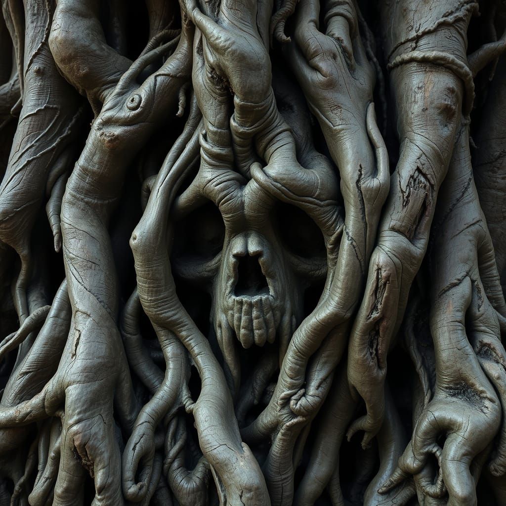 Twisted Ancient Roots Reveal Hidden Face