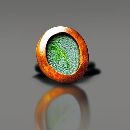 Hyperrealistic Lemon Balm Ring in High Definition