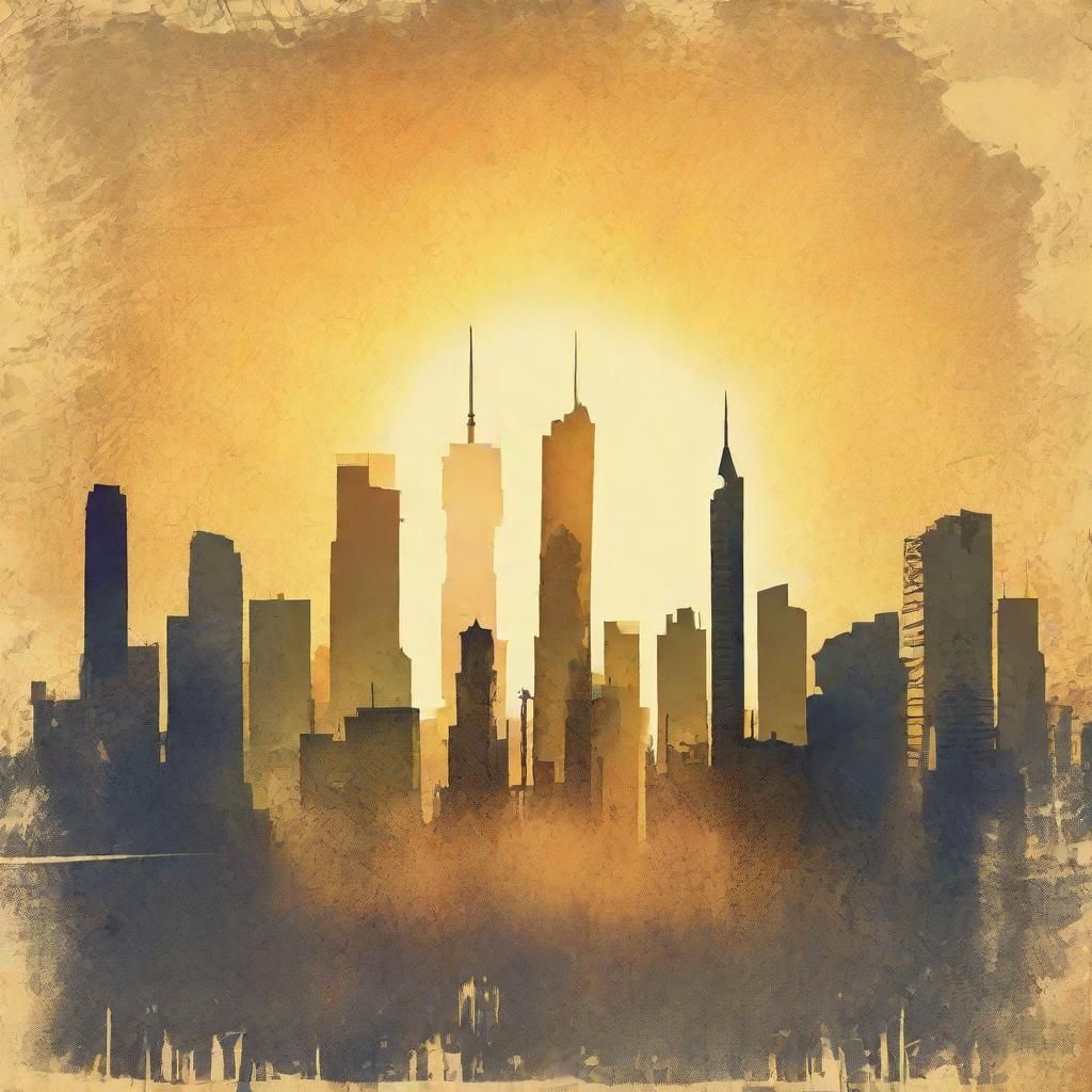 Afrofuturist City Skyline Poster Art