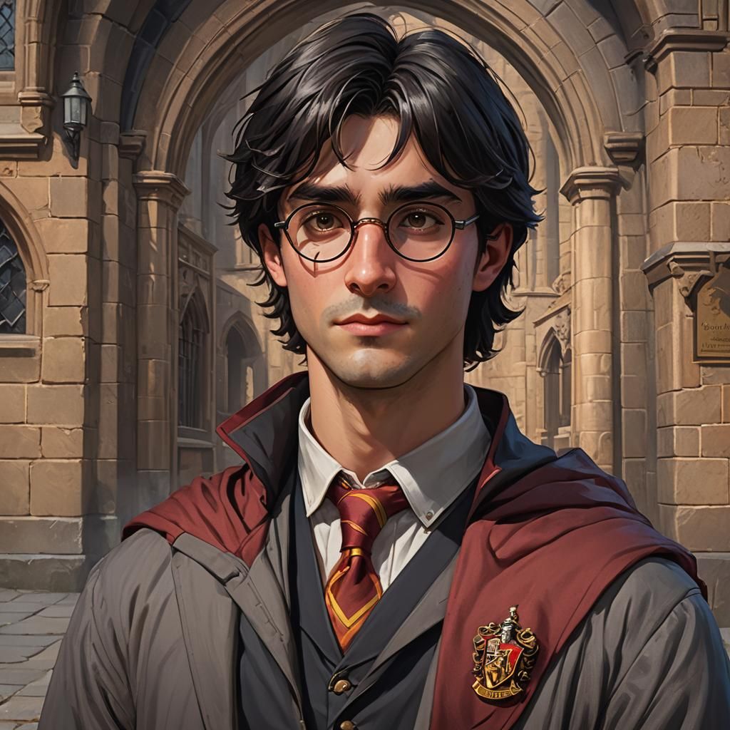 Harry Potter Inspired Portrait in Detailed Digital Art