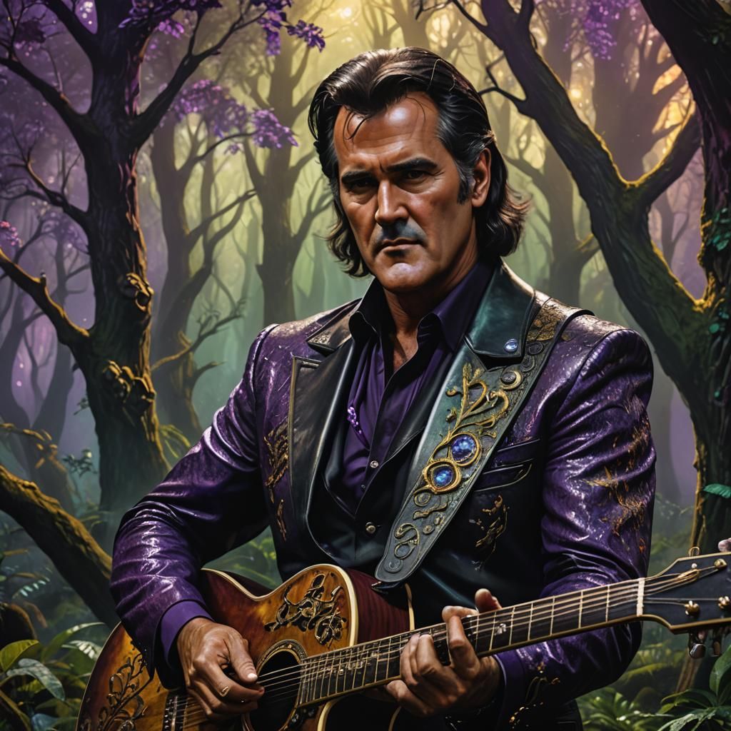 Bruce Campbell Rock Star in Fantasy Forest