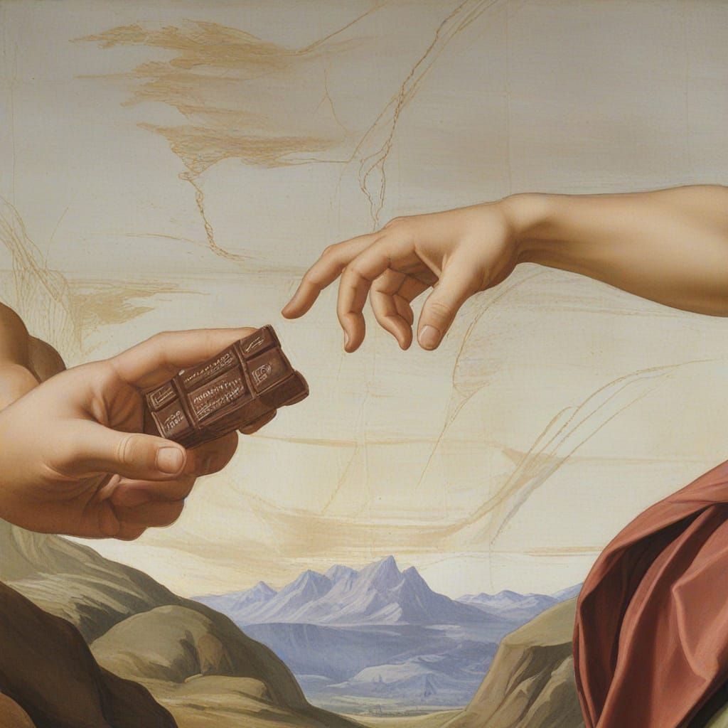 Creation of Adam Reimagined with Chocolate